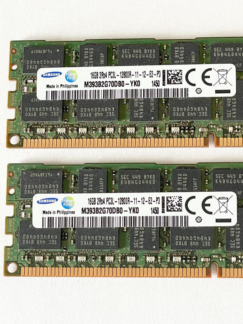 Samsung 16GB PC3-12800R メモリ16×2(32GB)