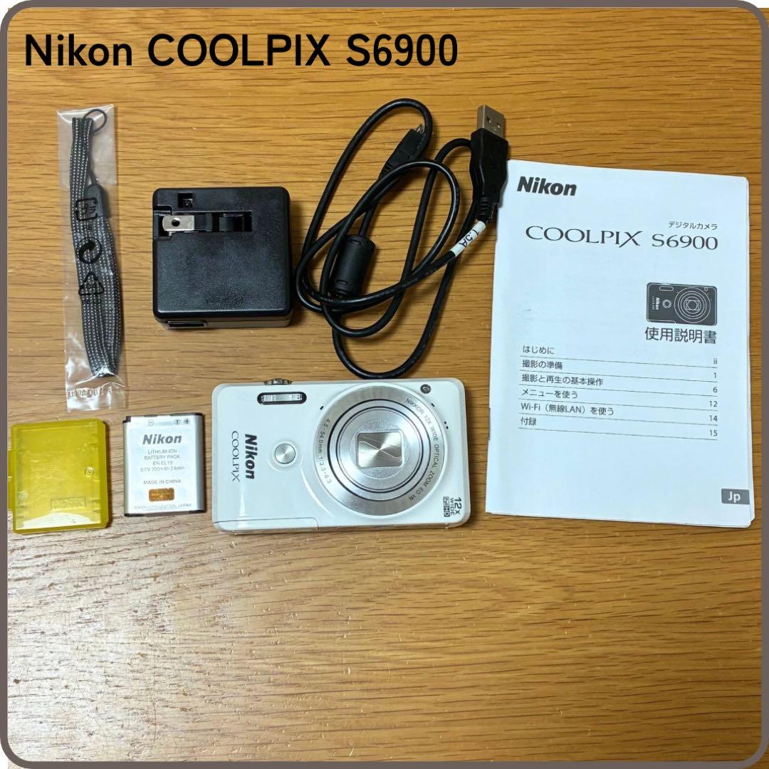 Nikon COOLPIX S6900 12倍ズームコンパクト　自撮り ホワイト