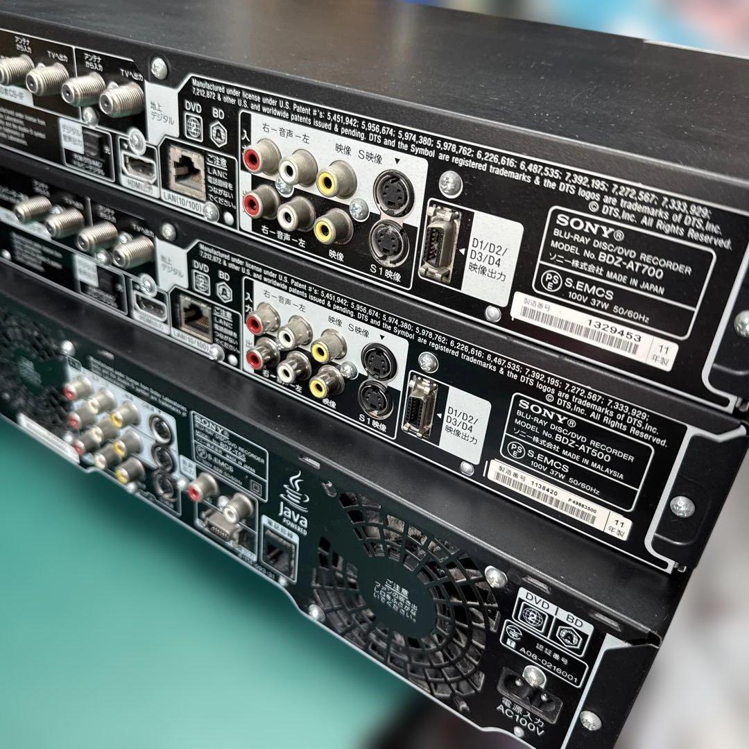 1台追加　Sony ブルーレイレコーダー　4台　動作未確認