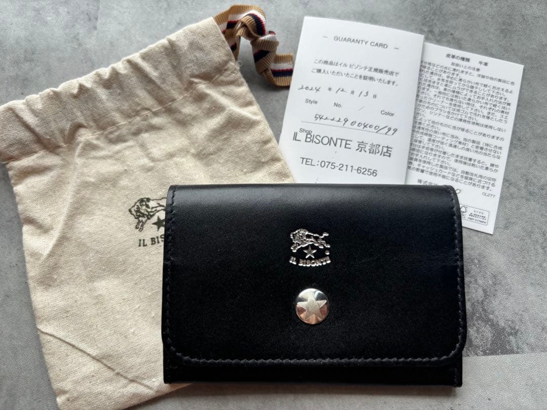 新品　イルビゾンテ　カードケース　名刺入れ　ブラック