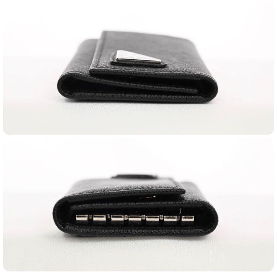 【新品同様】プラダ　レザー　キーケース　黒　ブラック　レザー　鍵　財布