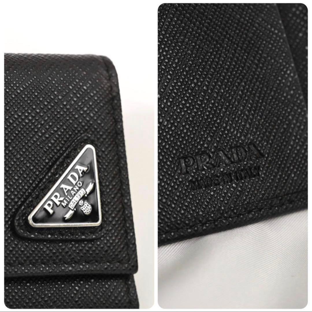【新品同様】プラダ　レザー　キーケース　黒　ブラック　レザー　鍵　財布