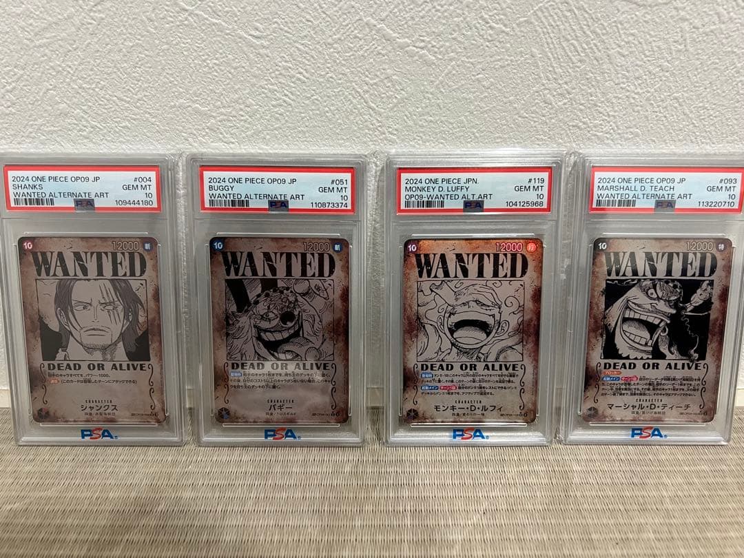 ワンピースカード　psa10 手配書セット