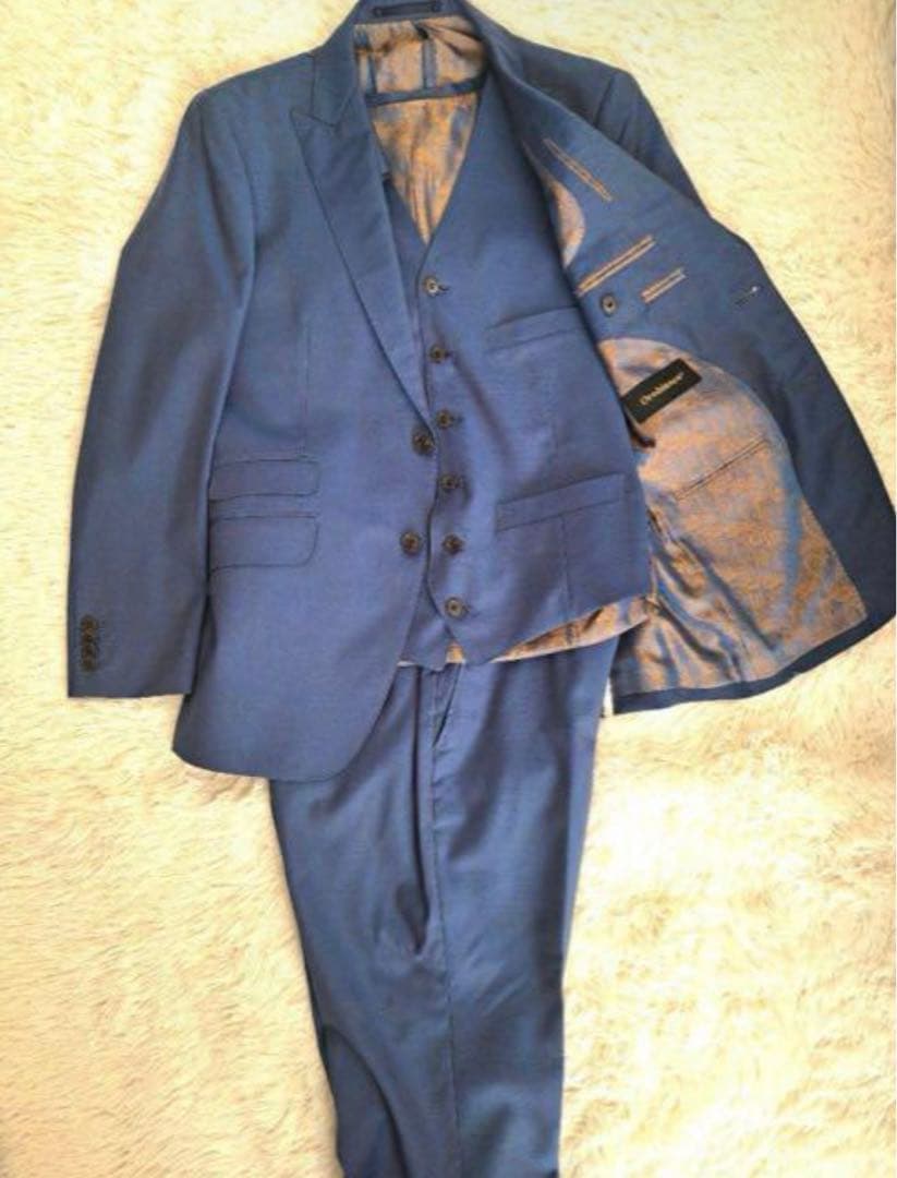 最終値下げ❗️Orobianco　スリーピース　セットアップスーツ　ネイビー