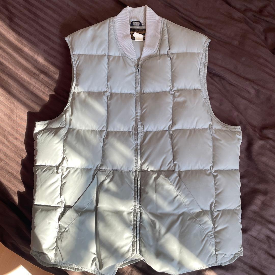 Eddie Bauer 黒タグ ダウンベスト ライトグレー