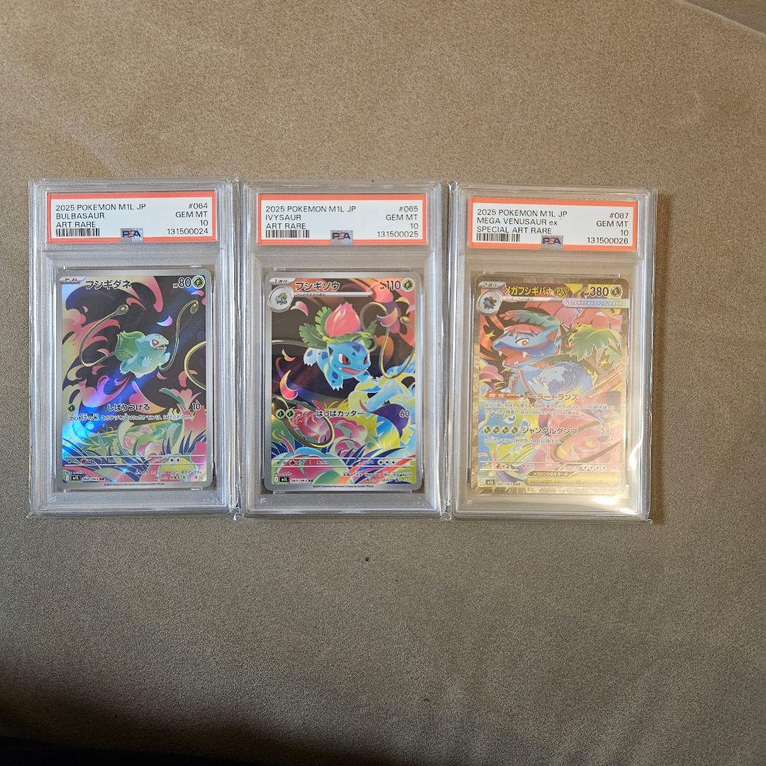 【PSA10 3連番】フシギダネ フシギソウ メガフシギバナ 御三家進化ライン