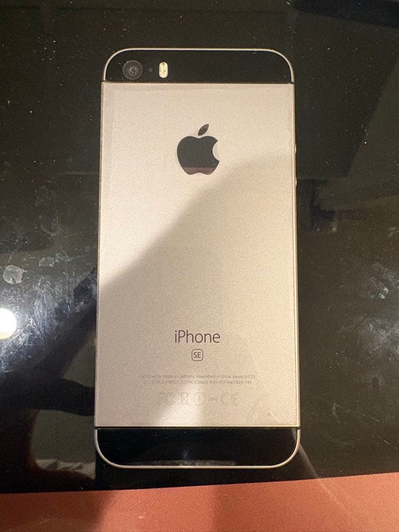 Apple iPhone SE シルバー/ブラック ケース付き