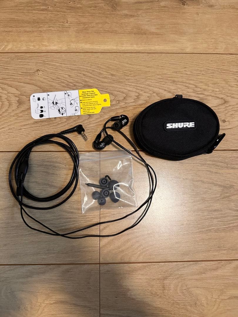 SHURE 有線イヤホン キャリングケース付き