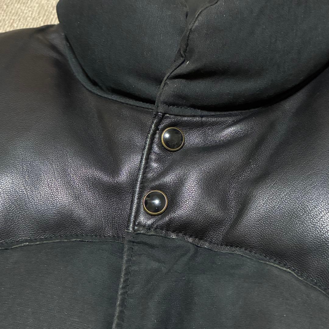 ロッキーマウンテン ダウンベスト レザー 黒 38 ダウン ベスト 木村拓哉