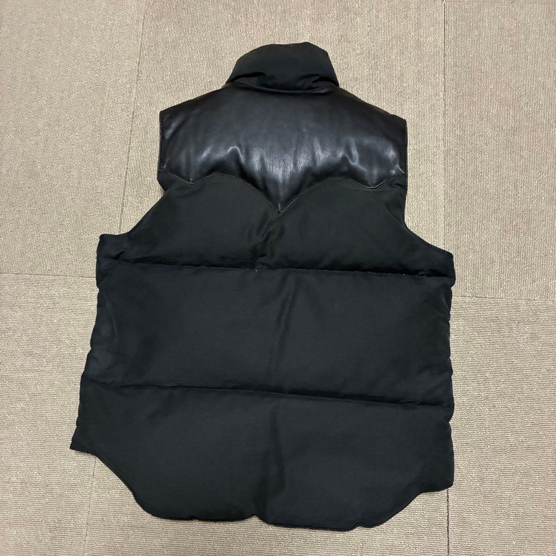 ロッキーマウンテン ダウンベスト レザー 黒 38 ダウン ベスト 木村拓哉