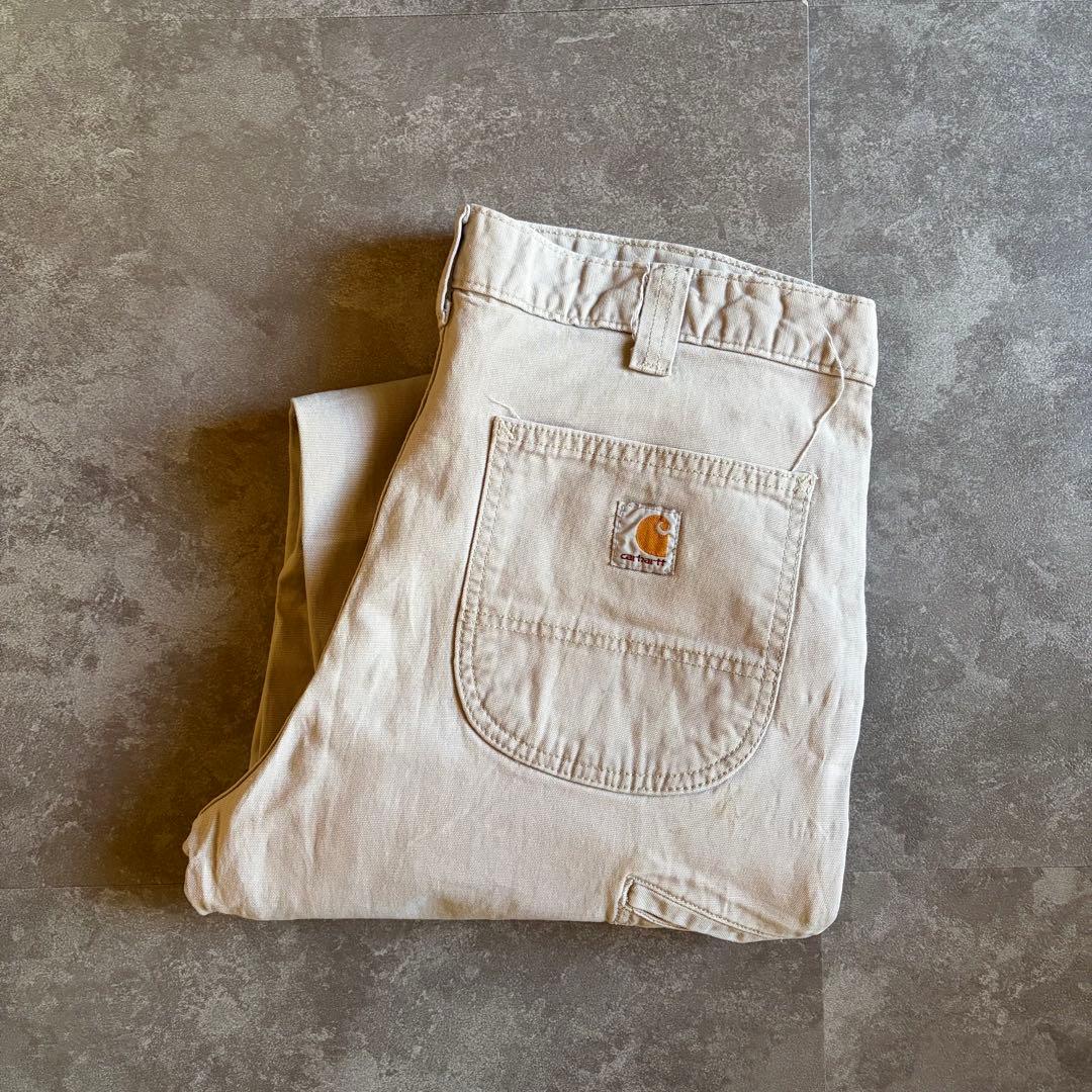 Carhartt RELAXED FIT ワークパンツ W34 L30 ホワイト