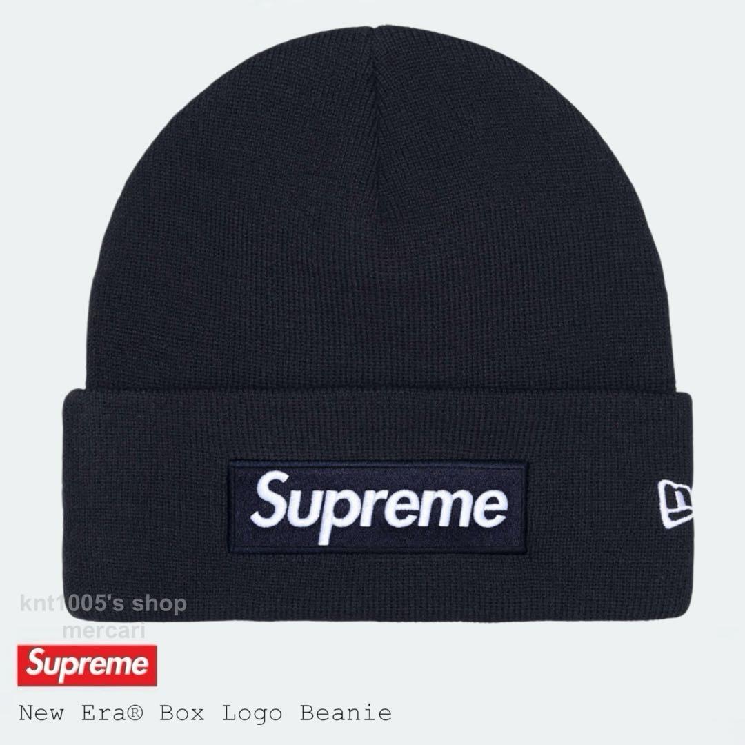 Supreme ビーニー シュプリーム Box Logo Beanie ネイビー