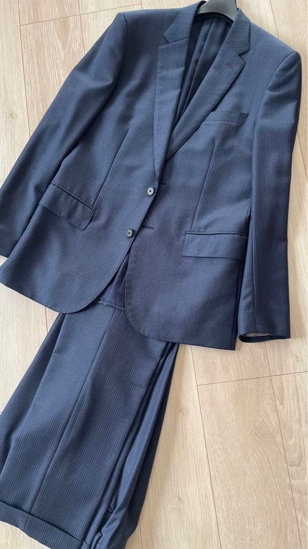 極美品　Paul Smith セットアップゼニアネイビー　ストライプ　 L 現行