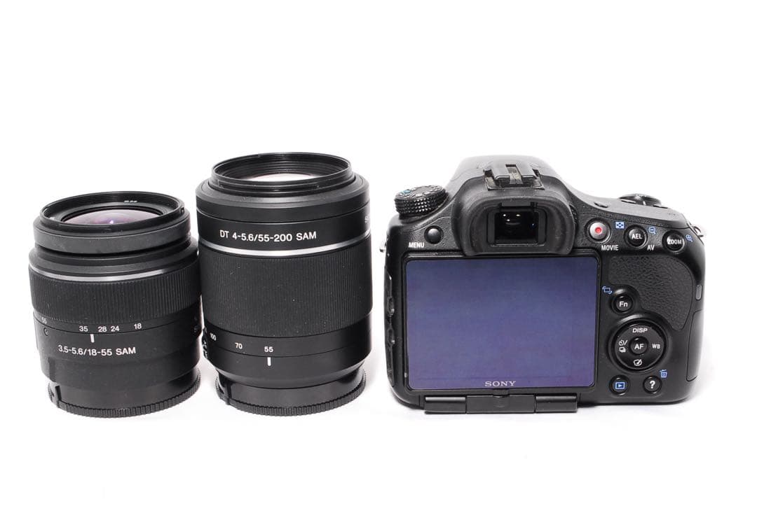 ◆初心者に◆SONY α57◆一眼レフカメラ◆すぐ使える◆スマホ転送◆Wレンズ◆