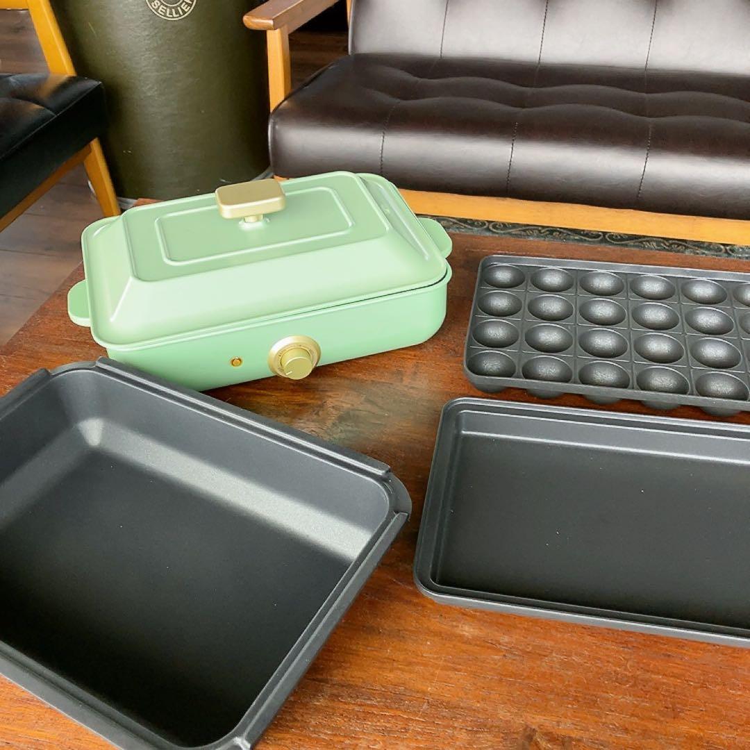 SOLEMODE ホットプレート WL-G107 グリーン プレート3種