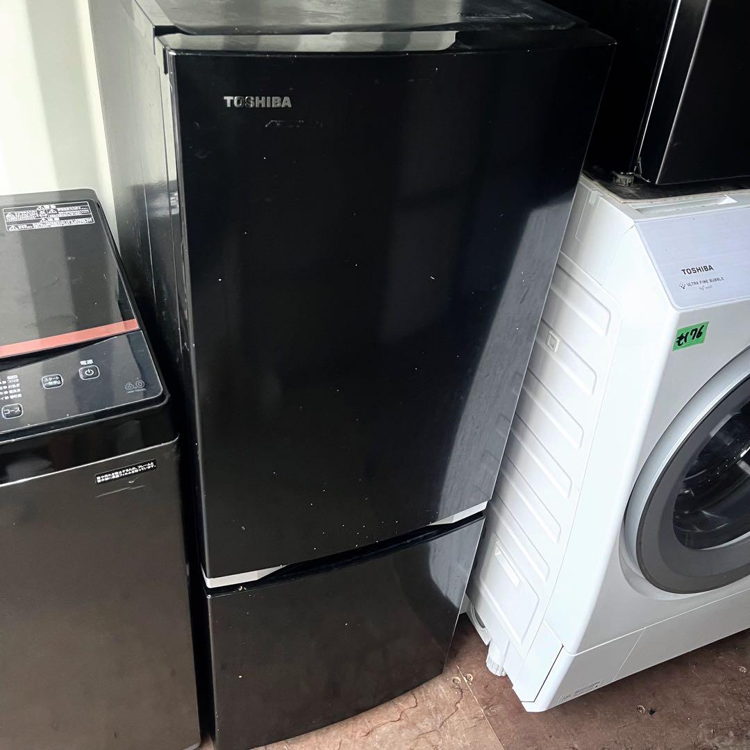 374取付無料！アイリスオーヤマスタイリッシュブラック洗濯機 東芝冷蔵庫