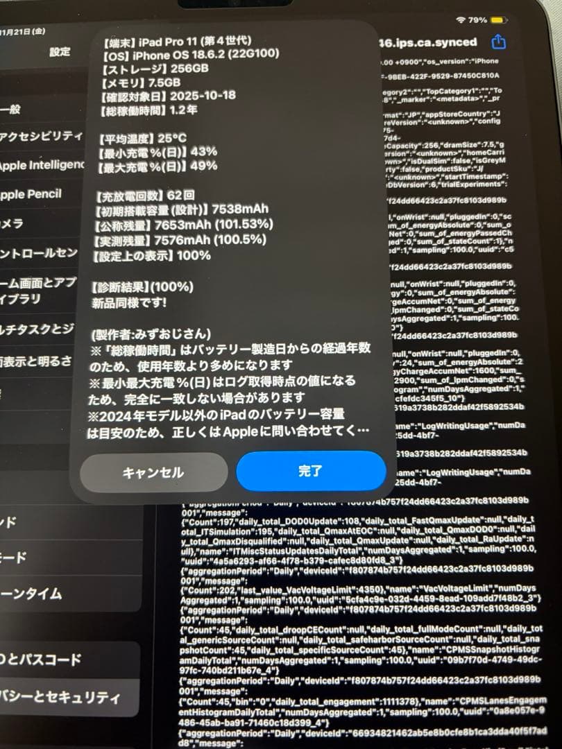 ほぼ新品 iPad Pro 11インチ第4世代256GB iPadpro11
