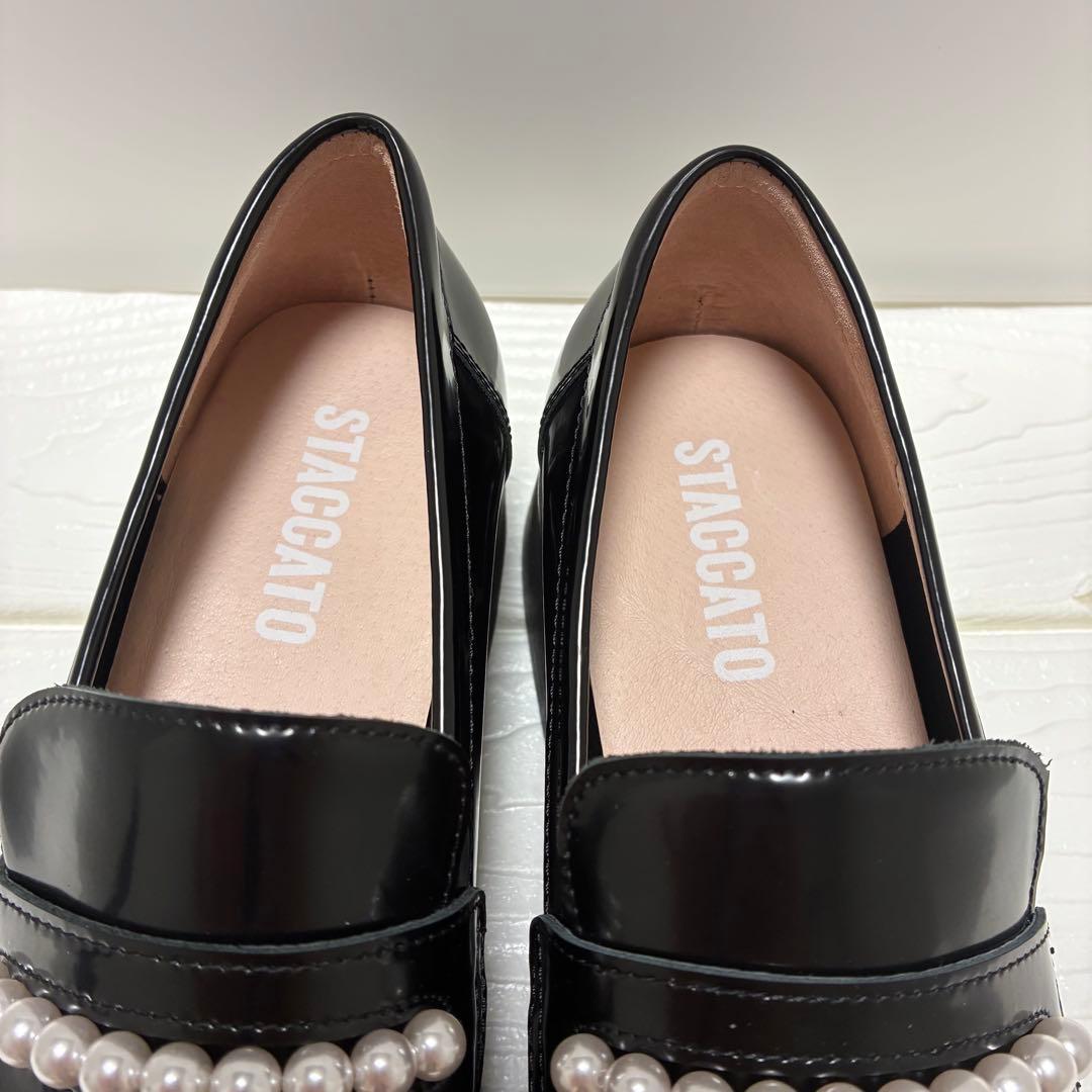 ★未使用級★STACCATO ミニマルパールローファー