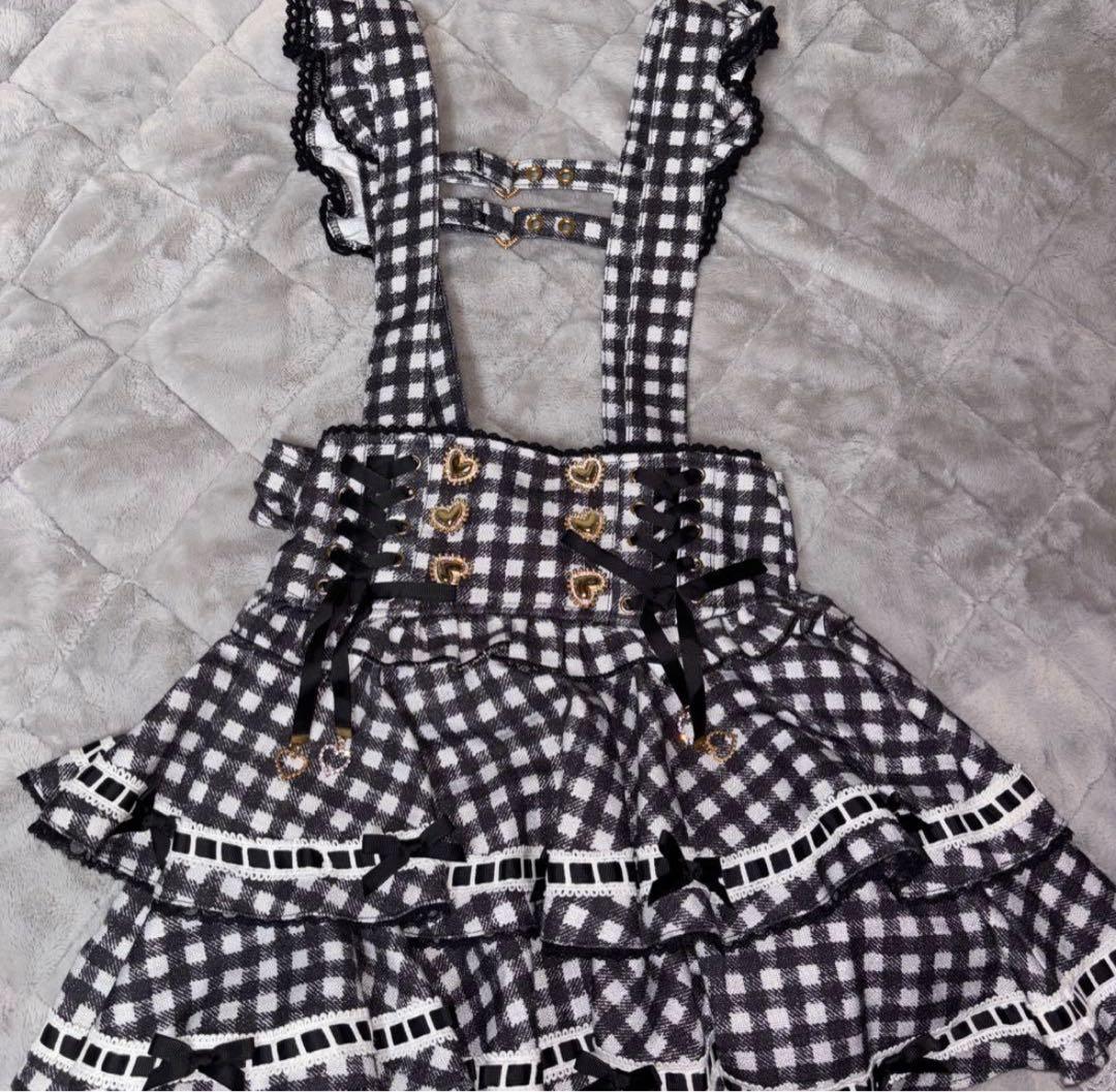 はしごリボンギンガムティアードスカパン