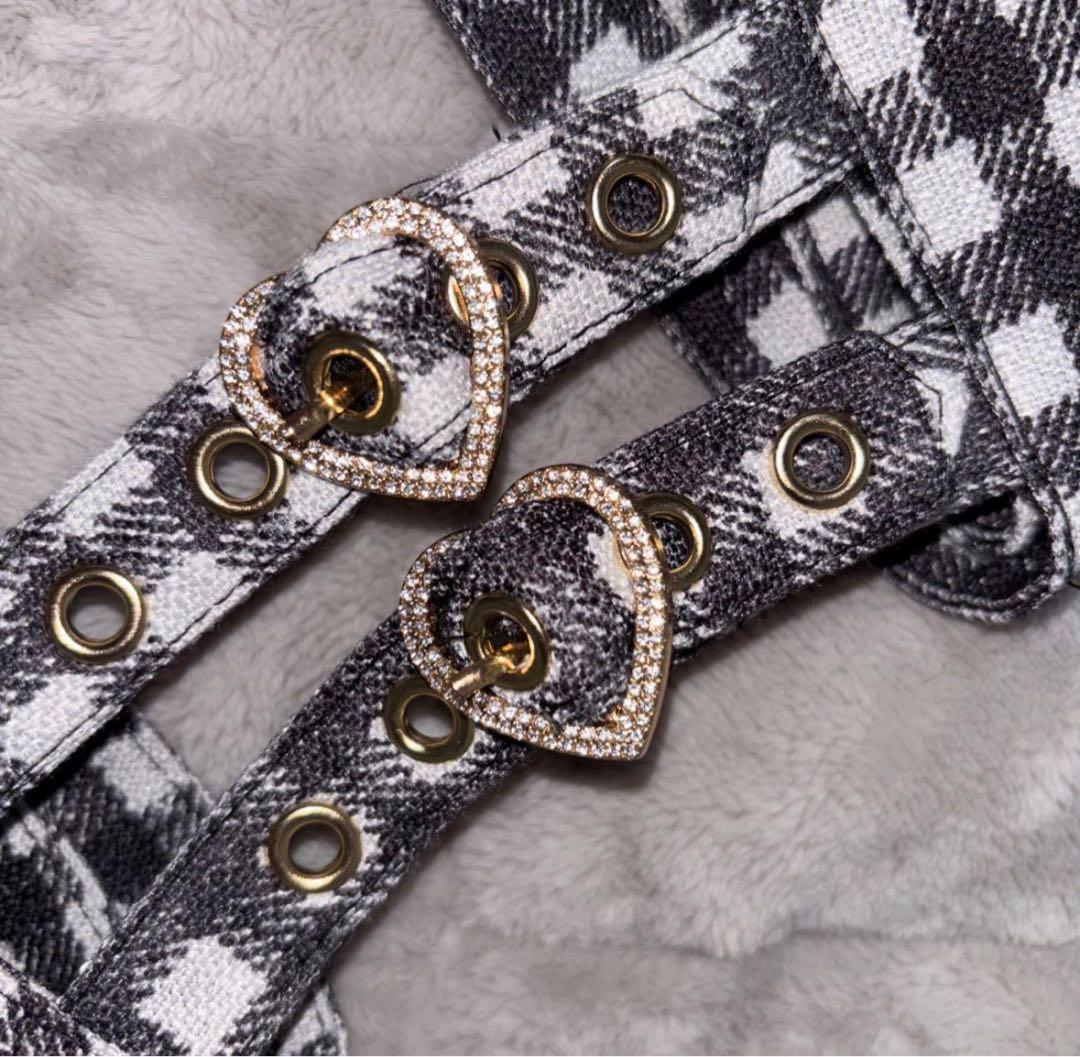 はしごリボンギンガムティアードスカパン