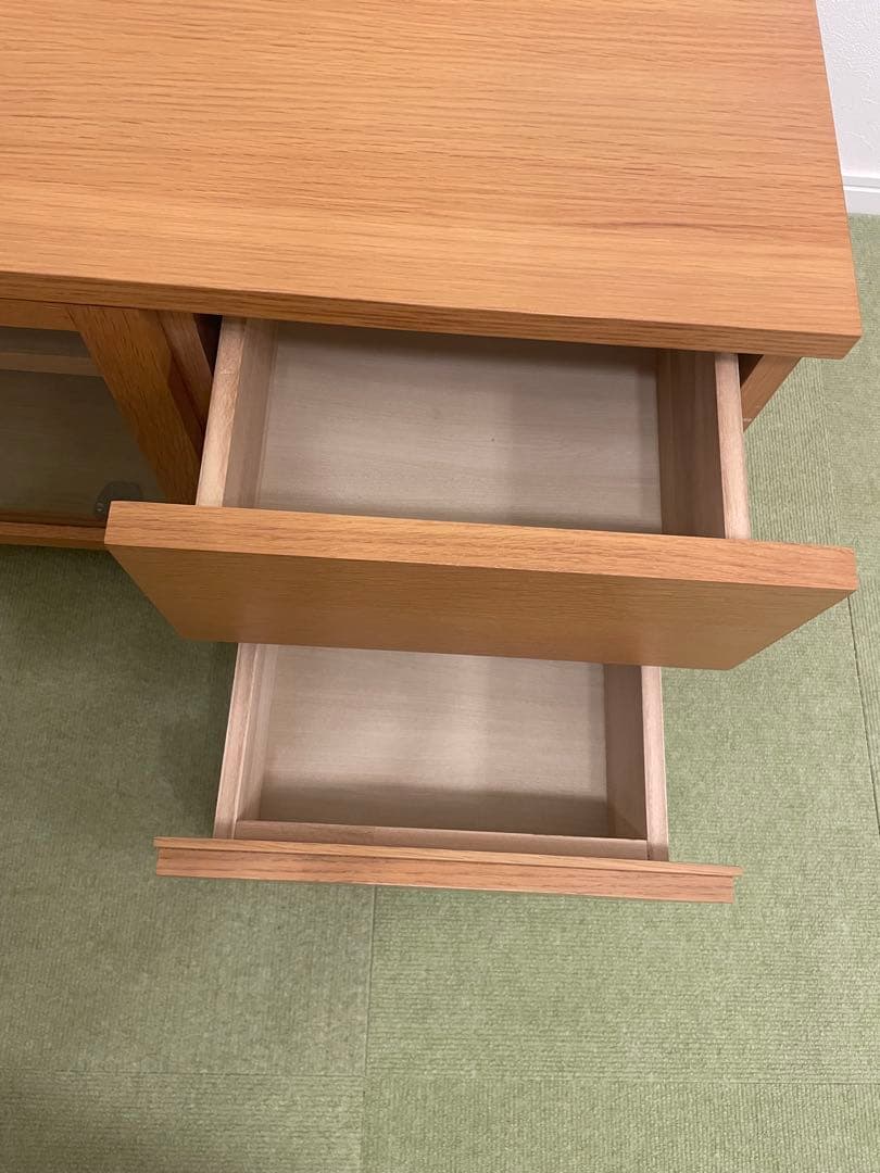 無印良品 ナチュラルウッド テレビ台 ガラス扉付き