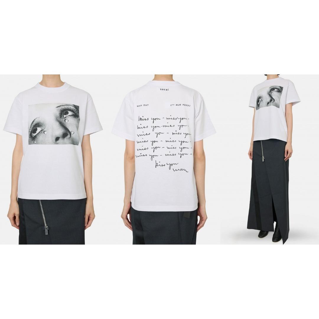 1　SACAI 25AW MAN RAY 涙 Tシャツ　サカイ　マンレイ　新品