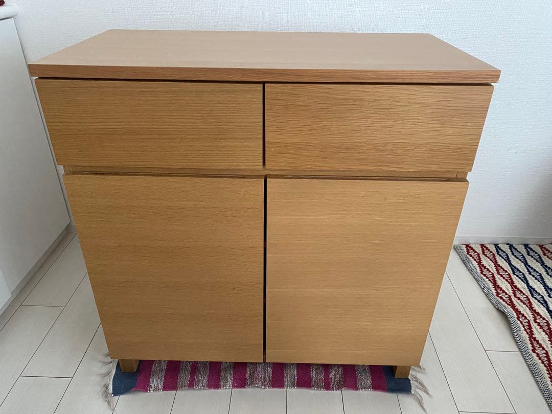 masacosama専用　無印良品　廃盤食器棚 オーク材キャビネット