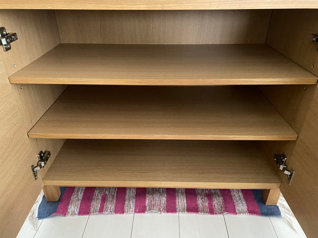 masacosama専用　無印良品　廃盤食器棚 オーク材キャビネット