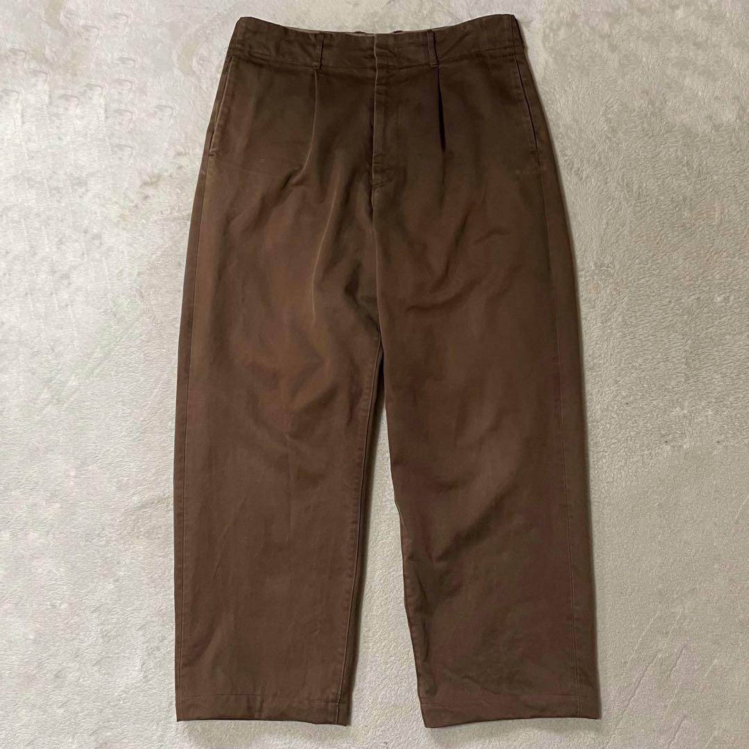 AURALEE オーラリー ウォッシュド ツイルパンツ Sz.4 ブラウン