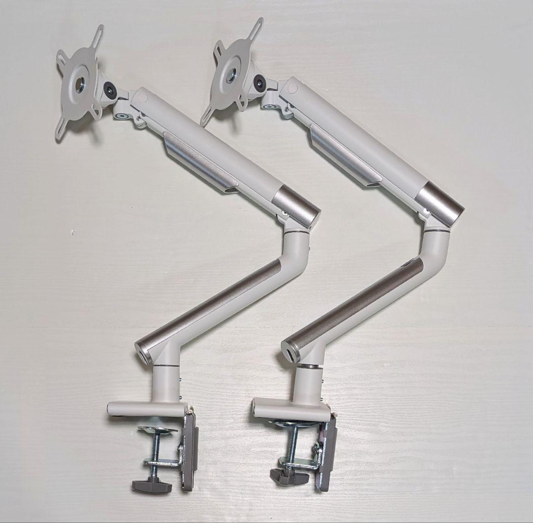 【じょおん】iggy（イギー）快適ワーク モニターアーム ホワイト 2本