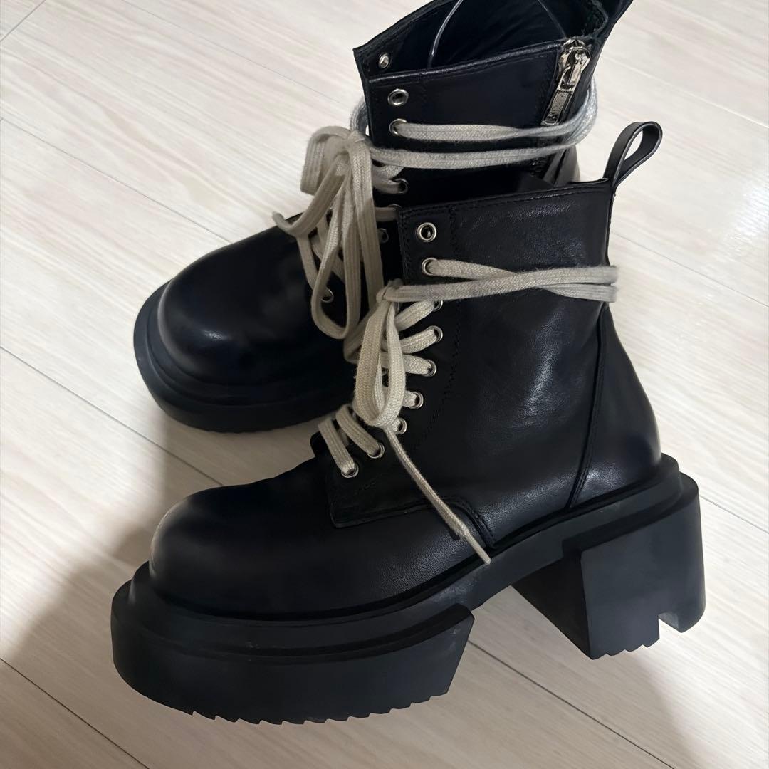 ぽ*こ様 Rickowens black low army bogun boot