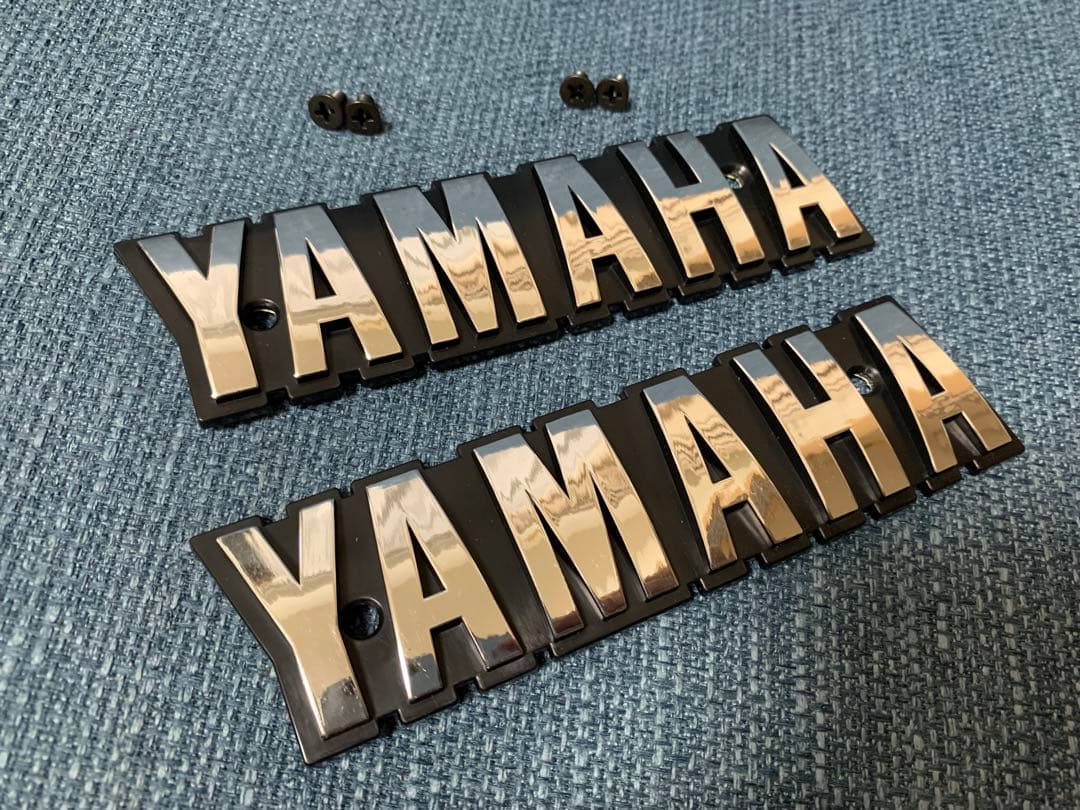 新品 ヤマハ XJ400D 純正タイプ タンク エンブレム　シルバー　クローム