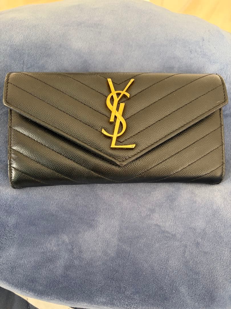 Saint Laurent ブラックレザー 長財布