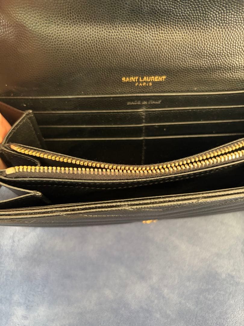 Saint Laurent ブラックレザー 長財布