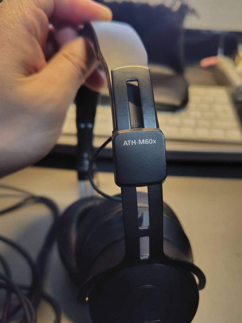 【audio-technica】ATH-M60x モニターヘッドホン　有線3m