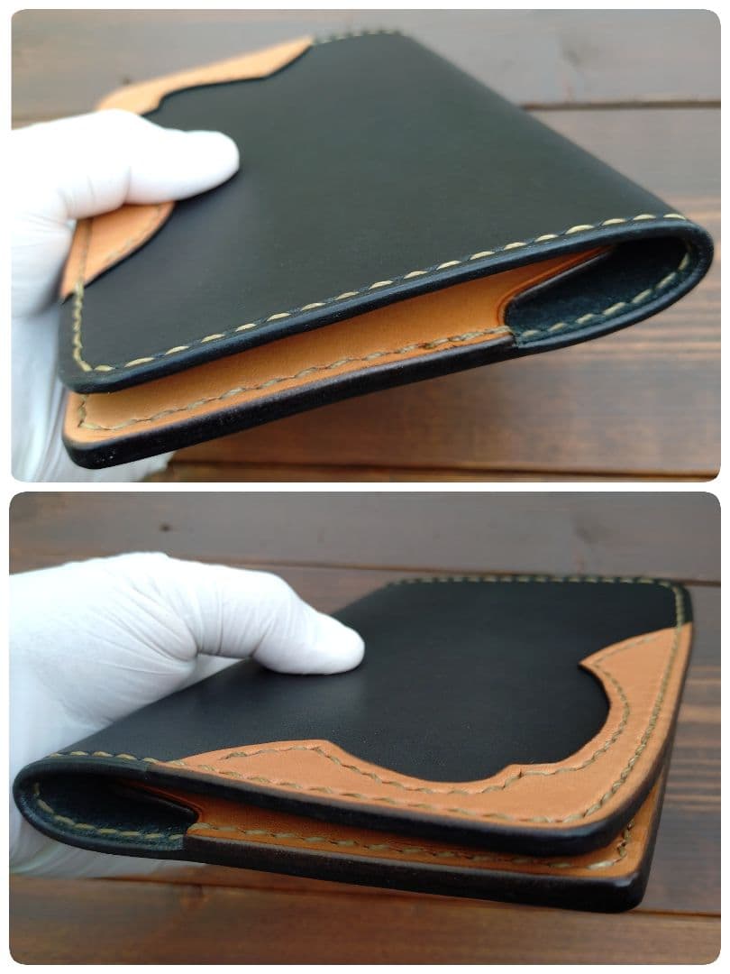 栃木オイルレザー‼️レザー通帳ケース　レザーお薬手帳ケース 【ハンドメイド品】