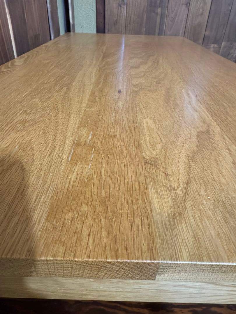 無印良品　無垢材デスク　木製デスク オーク材 事務机 引き出し付き　学習机