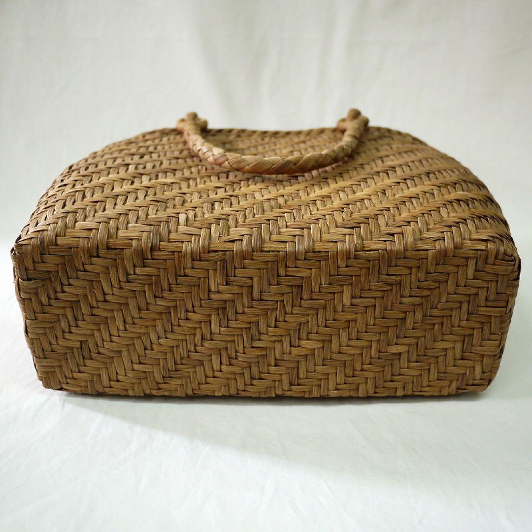 【特選】山葡萄（やまぶどう）かごバッグ 最高級天然素材 4mm 斜網代編 B7