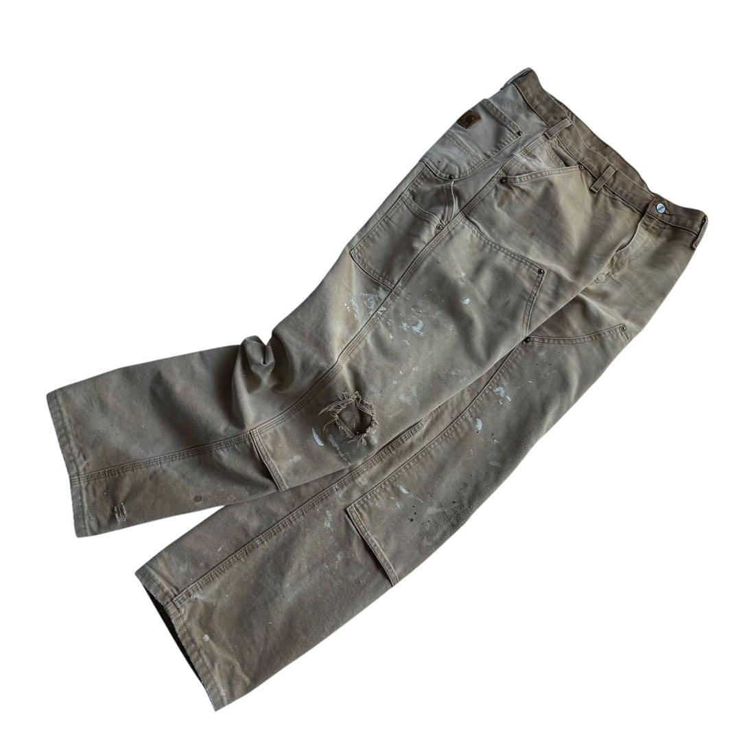カーハート ダブルニーペインターパンツ ボロ ペンキ ワークパンツ USA 古着