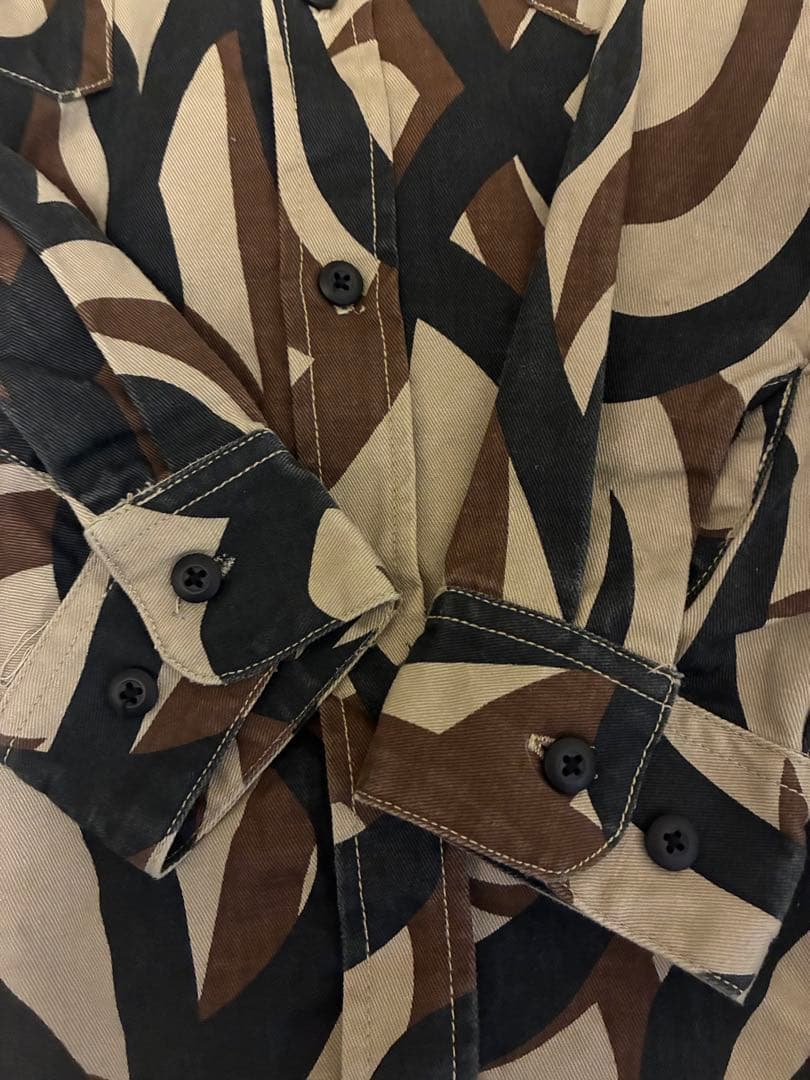 値下げ　美品　ASAT トライバルカモ シャツ XL ミリタリー　 古着