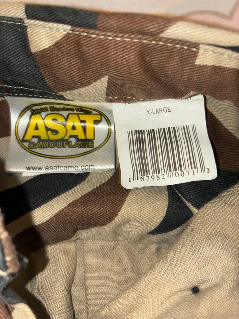値下げ　美品　ASAT トライバルカモ シャツ XL ミリタリー　 古着