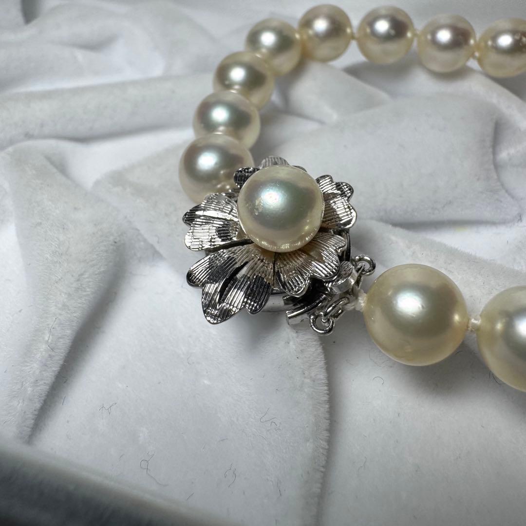 テリ良/大珠 アコヤ真珠 ネックレス パール 8.6mm 41.8g