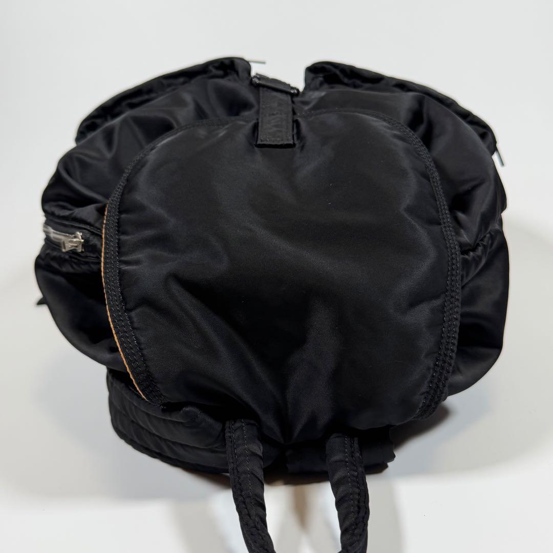 【美品】ポーター　リュック　バックパック　タンカー　ナイロン　巾着　ブラック