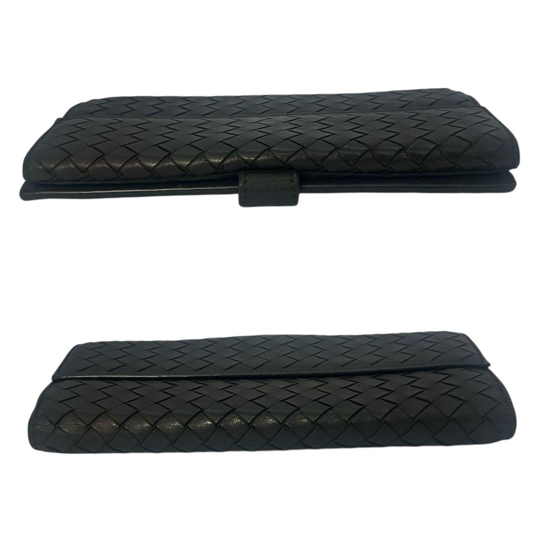 【美品】ボッテガヴェネタ イントレチャート 長財布 ブラウン レザー 本革