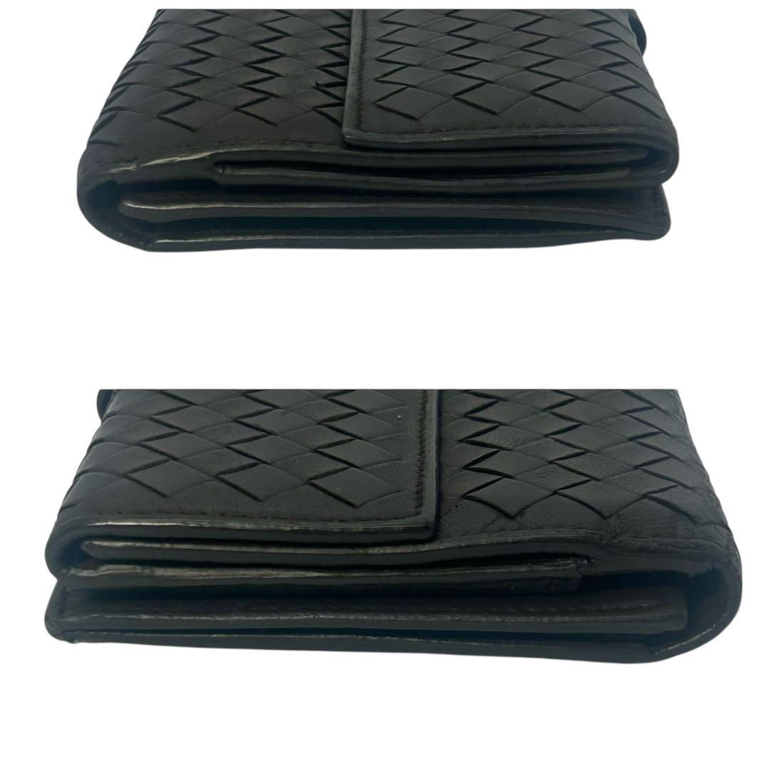 【美品】ボッテガヴェネタ イントレチャート 長財布 ブラウン レザー 本革