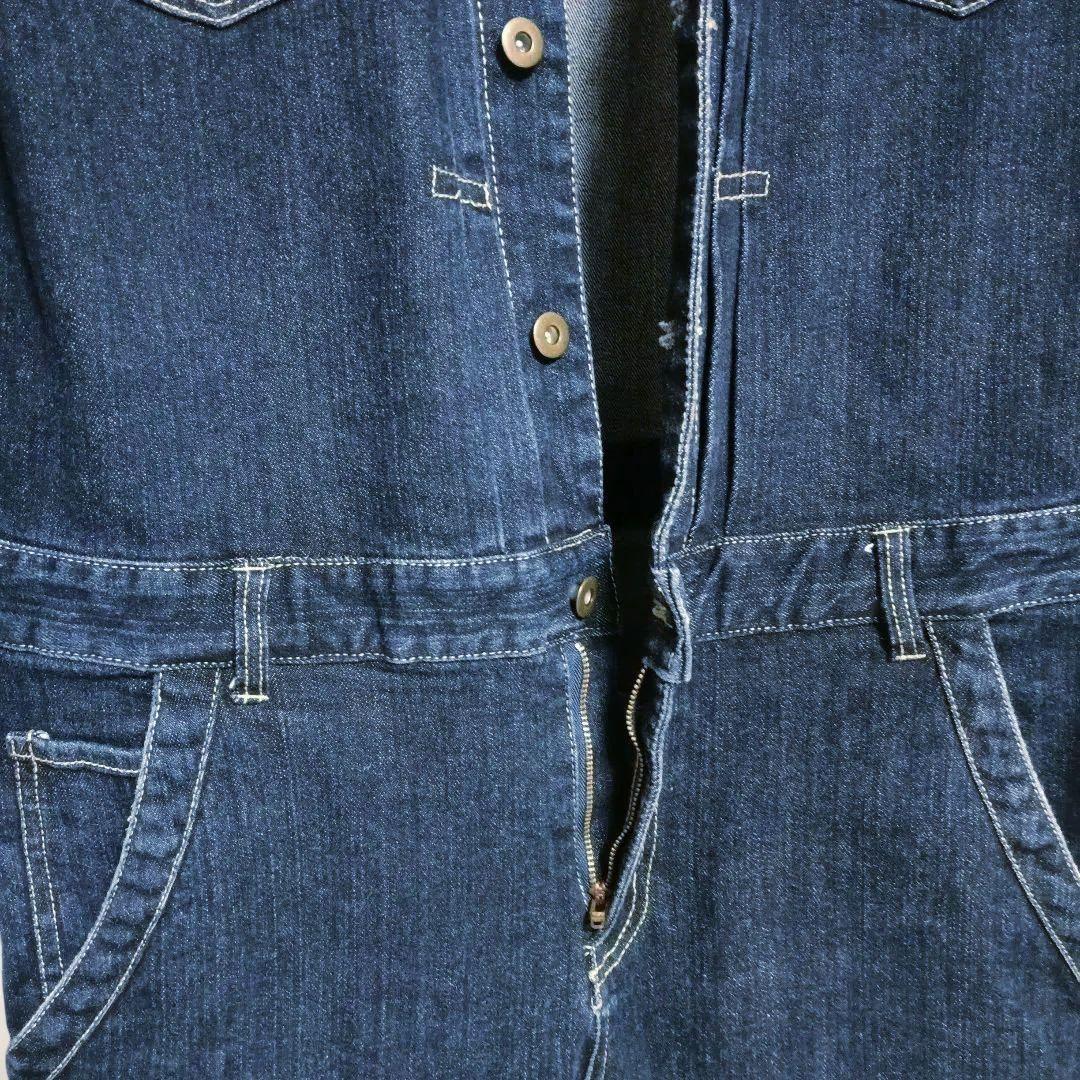 AKERICO デニムつなぎ　Lサイズ ダークブルー