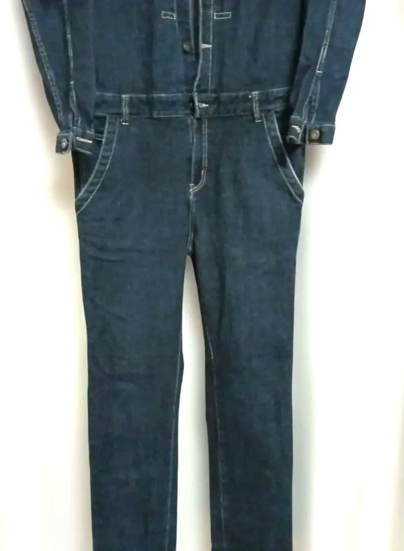 AKERICO デニムつなぎ　Lサイズ ダークブルー