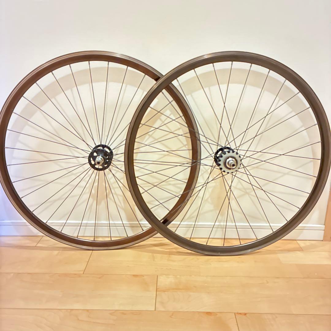 【純正パーツ】FUJI FEATHER フロント・リアホイールセット（ブラック）