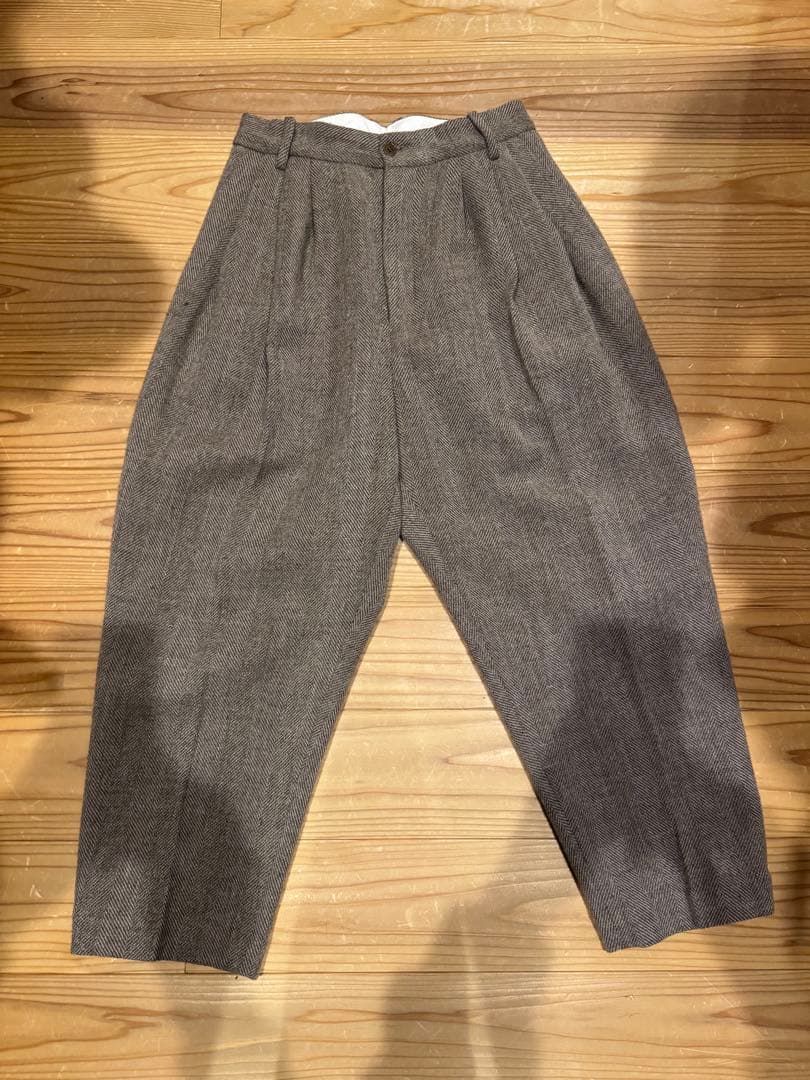 HED MAYNER スラックス　ベージュヘリンボーン