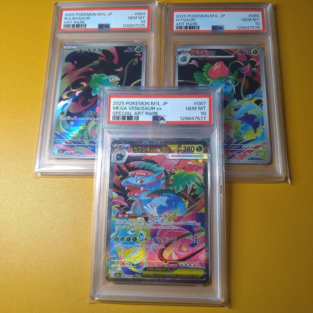 PSA10 連番　フシギダネ　フシギソウ　メガフシギバナex　SAR AR